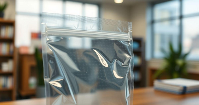 Saco Adesivado Transparente com Aba Cromus