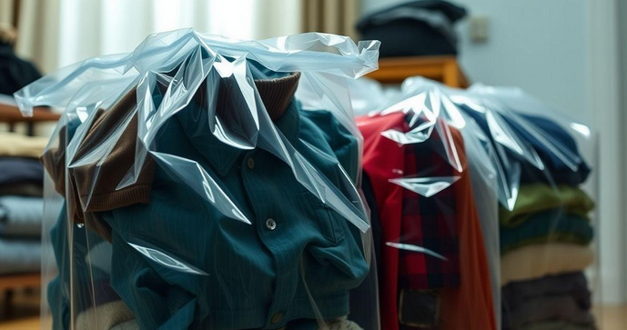 Sacos plásticos para embalar roupas são a solução ideal para proteção e organização