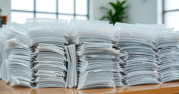 Saco plástico adesivado pacote 1000 peças é a solução ideal para suas necessidades de embalagem e organização