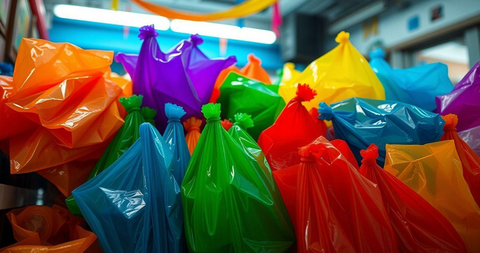 Saco plástico colorido transforma sua organização e decoração com estilo