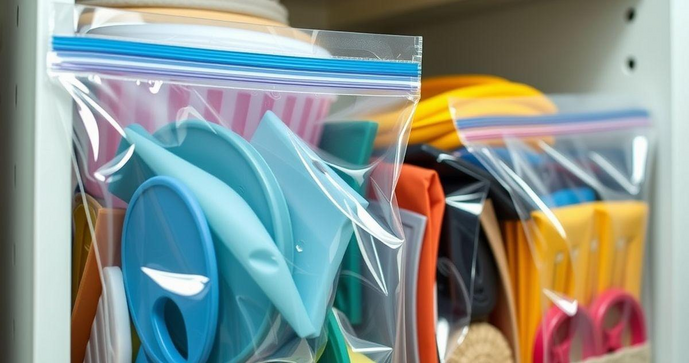 Saquinhos plásticos com adesivo são a solução ideal para organização e armazenamento eficientes